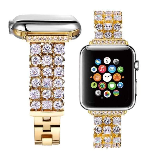 Elegancensplendour Fashion Jewelry Handmade Luxury Rhinestone Apple Watch Band 2 Elegancensplendour Fashion Jewelry Handmade Luxury Rhinestone Apple Watch Band