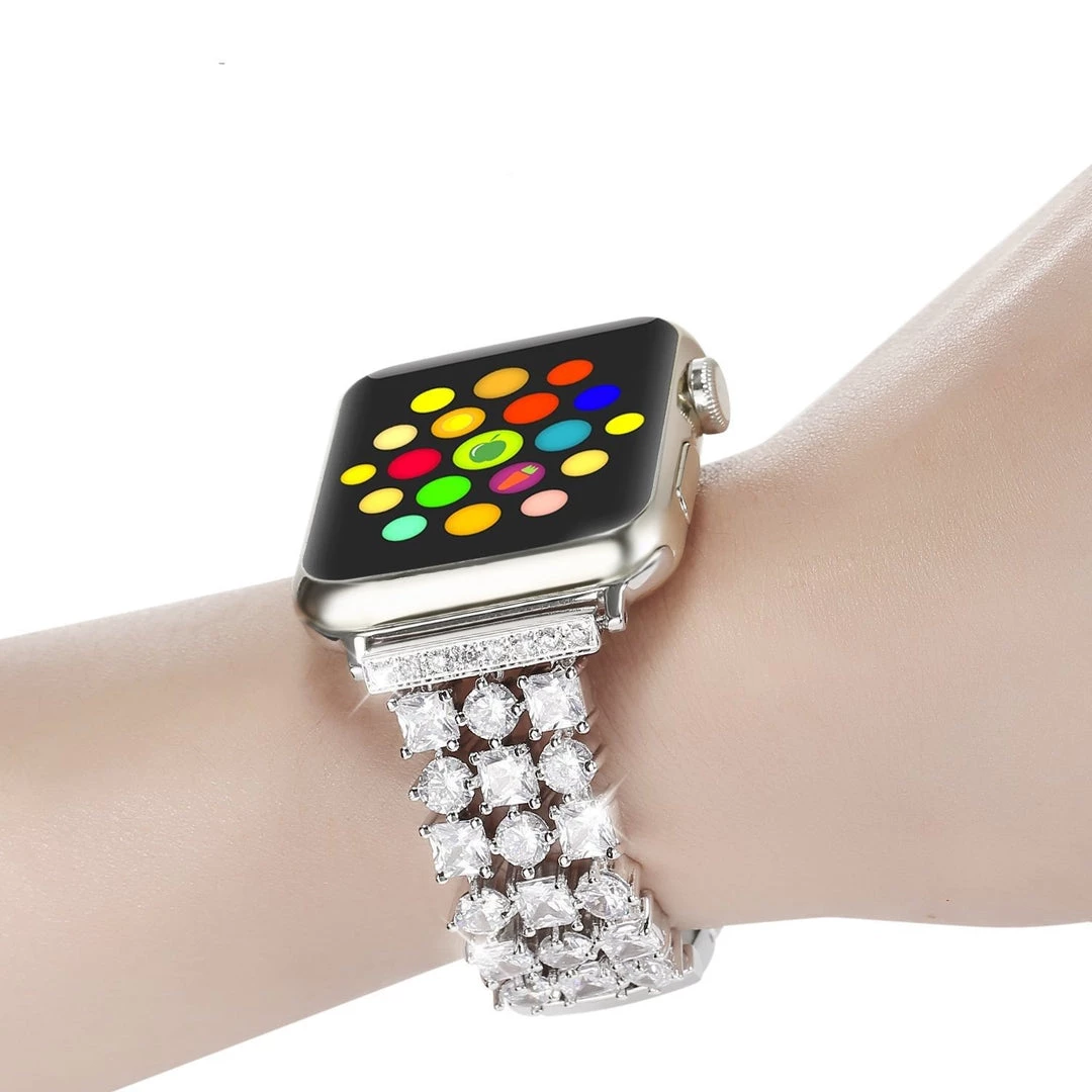 Elegancensplendour Fashion Jewelry Handmade Luxury Rhinestone Apple Watch Band 6 Elegancensplendour Fashion Jewelry Handmade Luxury Rhinestone Apple Watch Band