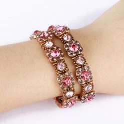 Elegancensplendour Handmade Coloured Crystal Stones Apple Watch Strap Band