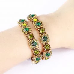 Elegancensplendour Handmade Coloured Crystal Stones Apple Watch Strap Band