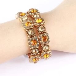 Elegancensplendour Handmade Coloured Crystal Stones Apple Watch Strap Band