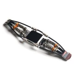 Elegancensplendour Handmade Bead Leather Apple Watch Band Strap Bracelet Fashion Jewelry