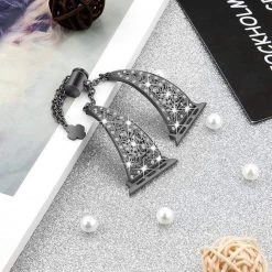 Elegancensplendour Fashion Jewelry Tesoro Rhinestone Stainless Steel Apple Watch Bracelet Strap 14 Elegancensplendour Fashion Jewelry Tesoro Rhinestone Stainless Steel Apple Watch Bracelet Strap