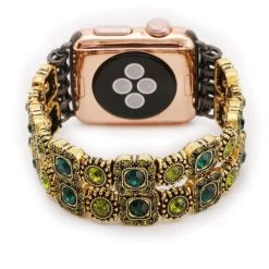 Elegancensplendour Handmade Coloured Crystal Stones Apple Watch Strap Band