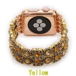 Elegancensplendour Handmade Coloured Crystal Stones Apple Watch Strap Band
