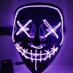 FB Market Place LED Halloween Purge Mask Costume Accessory