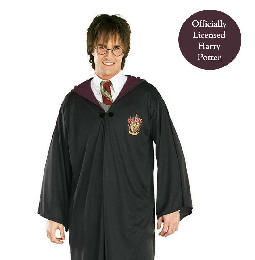 Rubies Deerfield Costumes Licensed Harry Potter Gryffindor Robe Adult Men Ladies Wizard Cloak 3 Rubies Deerfield Costumes Licensed Harry Potter Gryffindor Robe Adult Men Ladies Wizard Cloak