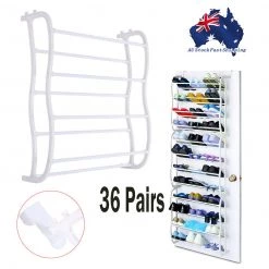 Crazy Crazy & More Crazy Deals Over The Door 36 Pair Shoe Holder Organiser Hanging Shelf Shoe Rack Home & Garden